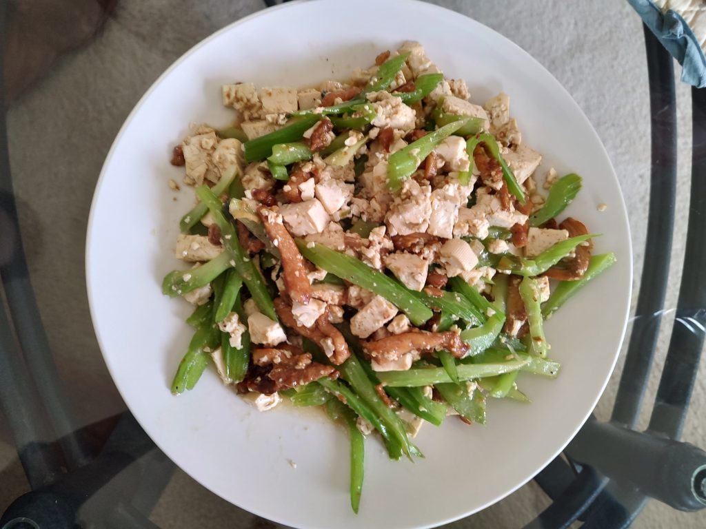 Stir Fry Tofu With celery